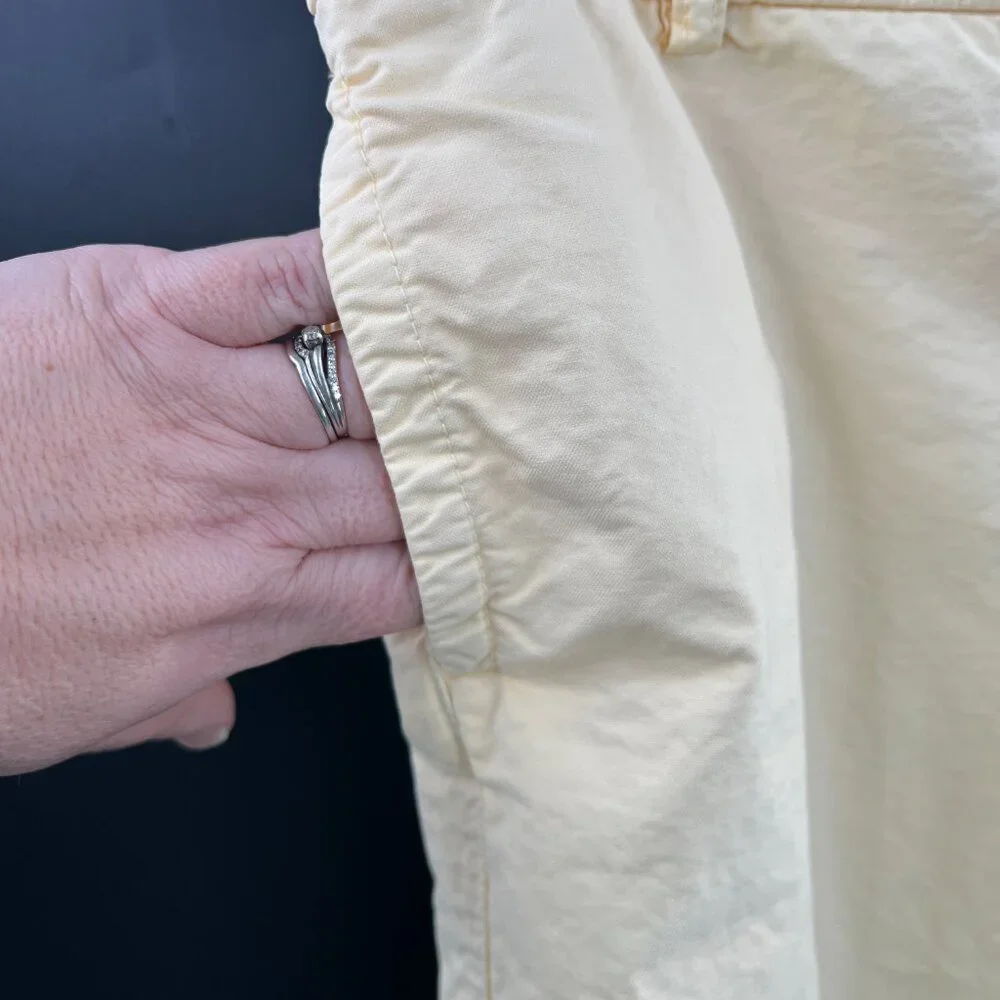 J. Crew Oxford scout pants butter yellow city fit chino pixie preppy tennis‎ 8